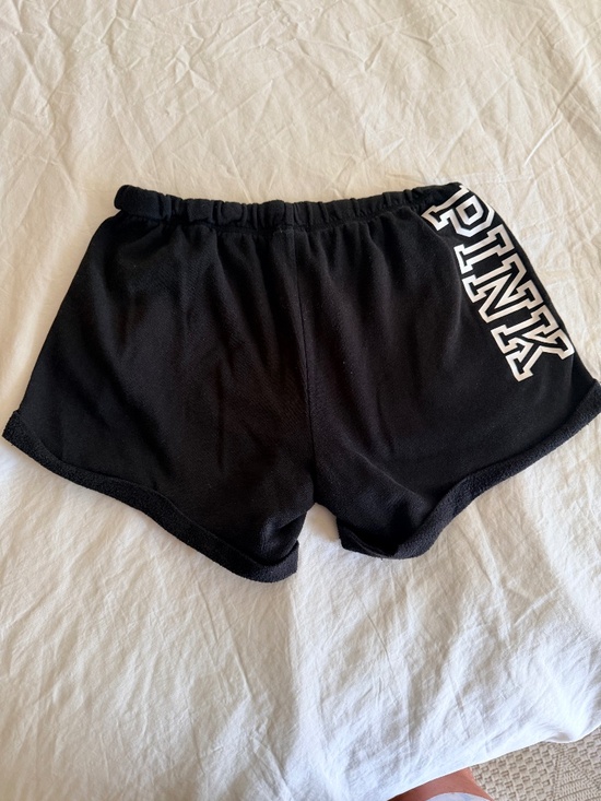 PINK Victoria's Secret Pants - VS PINK black Y2K boy shorts with white LOGO.